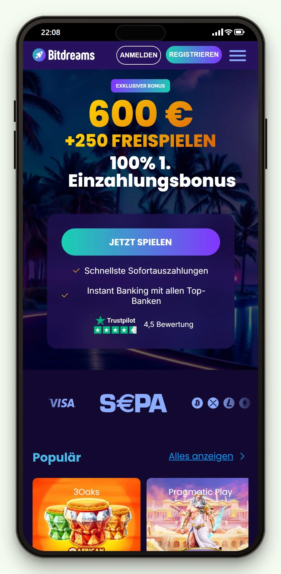 casino pay n play: Startseite von Bitdreams