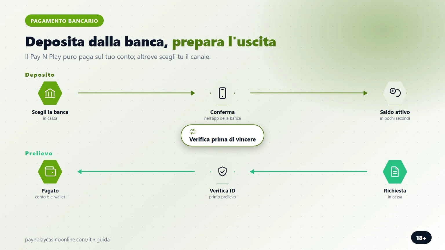 casino non aams pay n play: deposito dalla banca e prelievo