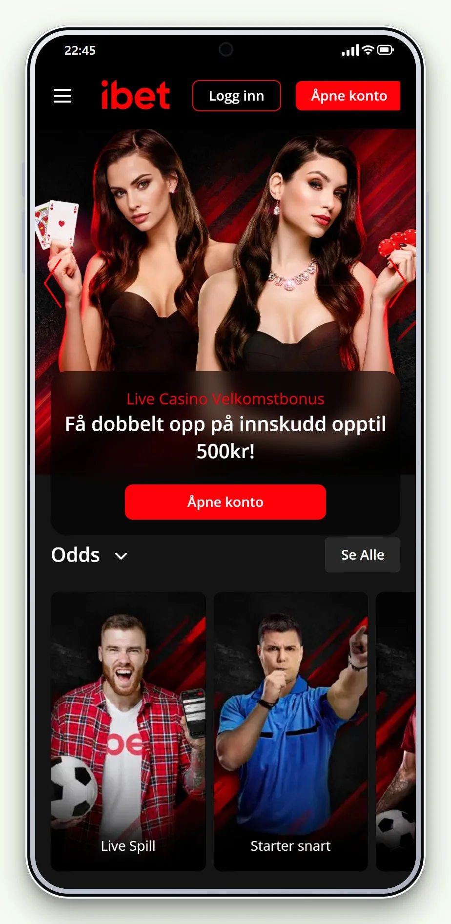 beste pay n play casino: forsiden til casinoet iBet Casino